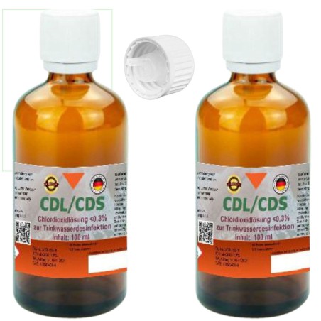 CDL 0,3 % CDS 2x 100 ml Fertiglösung aktiviert Tropfer Pipette Braunglasflasche